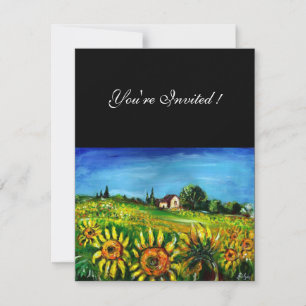 SONNENBLUMEN UND LÄNDER IN DER Toskana, Einladung