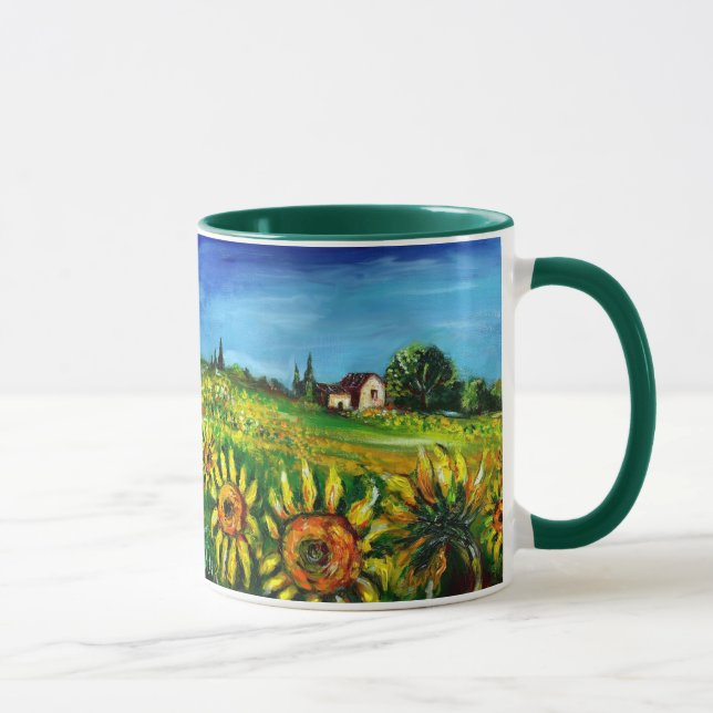 SONNENBLUMEN UND LÄNDER IN DER Toskana Tasse (Rechts)