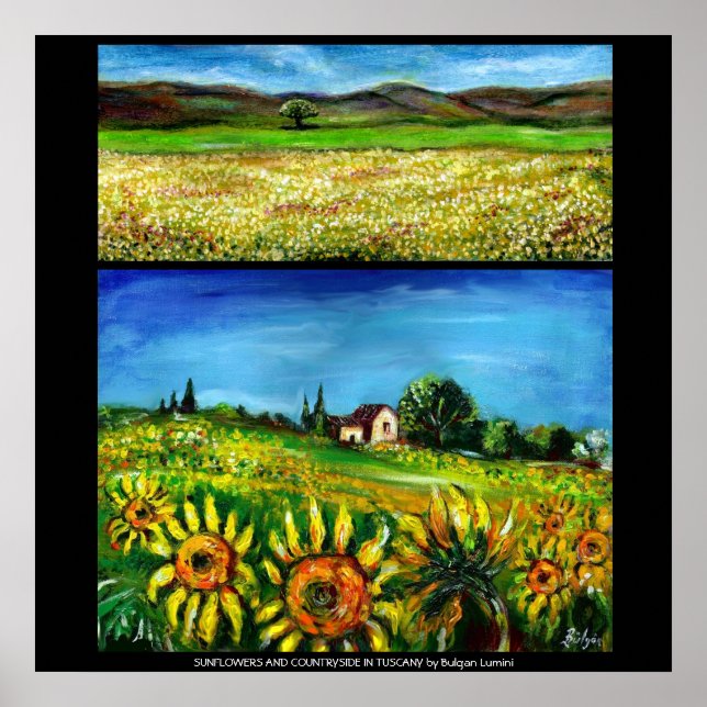 SONNENBLUMEN UND LÄNDER IN DER TUSKANISCHEN SAMMLU POSTER (Vorne)