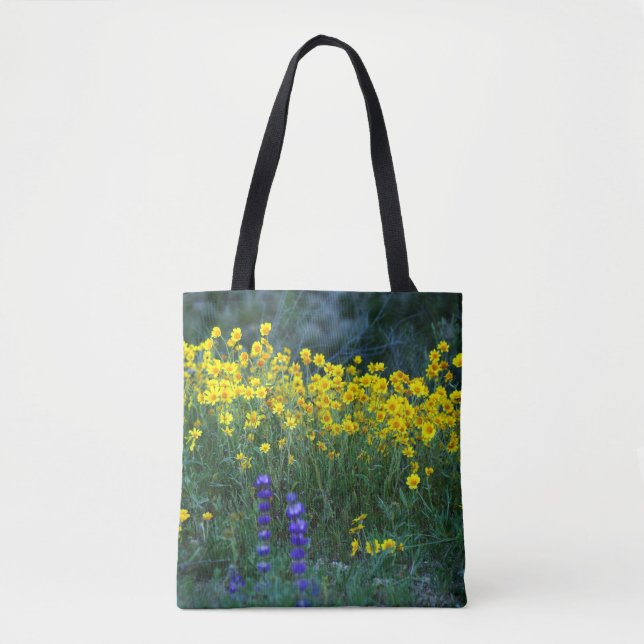 Sonnenblumen und Lavendel Tasche (Vorderseite)
