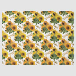 Sonnenblumen und Libellen Serie Design 11 Seidenpapier