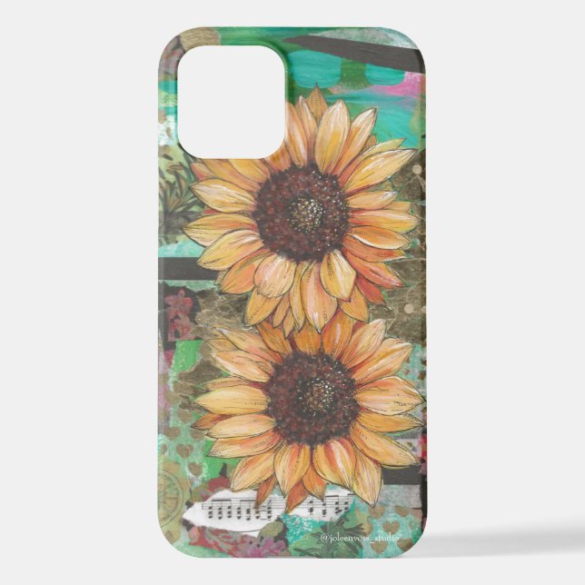 Sonnenblumen und Lieder iPhone 12 Hülle (Rückseite)