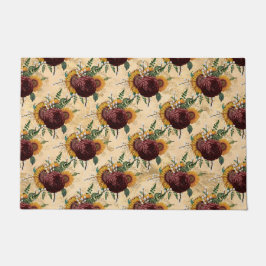 Sonnenblumen und Ranunculus Fußmatte