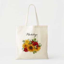Sonnenblumen und Rose Bridesmaid-Taschen Tragetasche