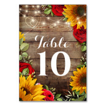 Sonnenblumen und Rose Rustikale Hochzeitssliehen T