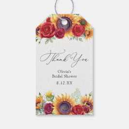 Sonnenblumen und Rose Vielen Dank für Ihre Unterst Geschenkanhänger