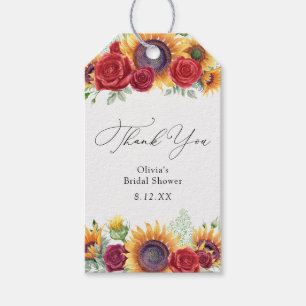 Sonnenblumen und Rose Vielen Dank für Ihre Unterst Geschenkanhänger
