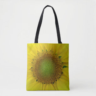 Sonnenblumen und Samen, Spirale, Goldenes Verhältn Tasche