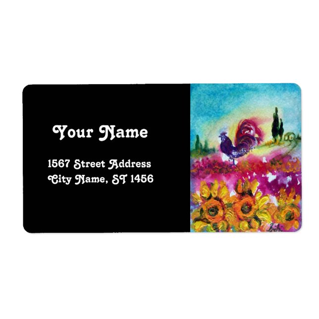 SONNENBLUMEN UND SCHWARZE ROOSTER (Vorne)