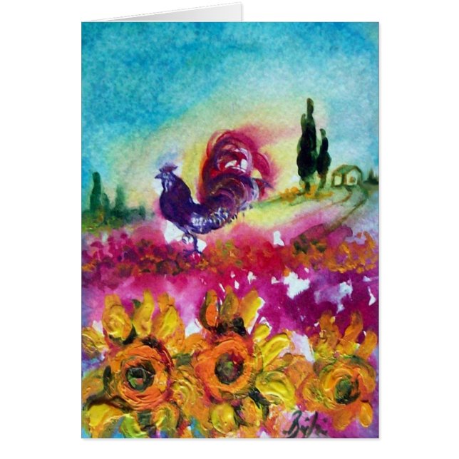 SONNENBLUMEN UND SCHWARZE ROOSTER (Vorne)