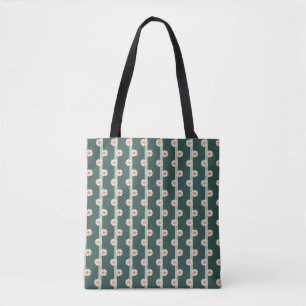 Sonnenblumen und Streifen Grüne Blumenkähne Tasche