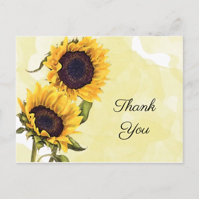 Sonnenblumen und Wasserfarbe in Sonnenschein Viele Postkarte (Vorderseite)