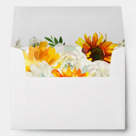 Sonnenblumen und Weißrosen