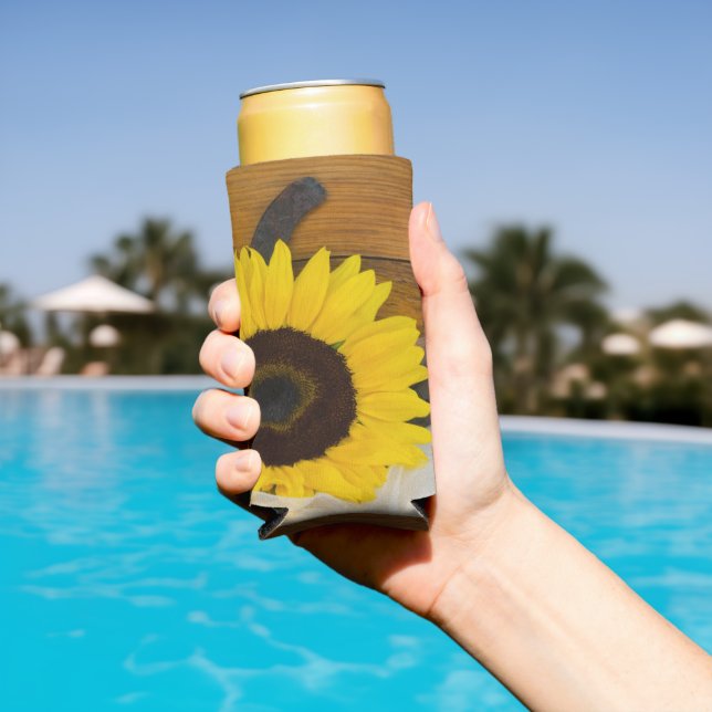 Sonnenblumen und Western Hufeisen Gastgeschenk Hoc Selters Dosenkühler (In Situ Pool)