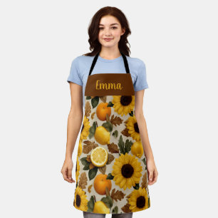 Sonnenblumen und Zitrusfrüchte Wohngestaltung im H Schürze