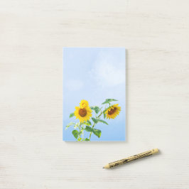 Sonnenblumen unter Blue Sky Post-it Klebezettel
