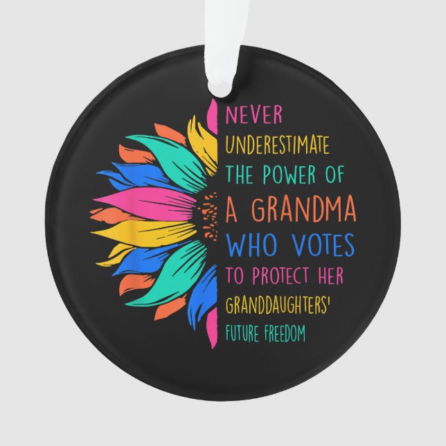 Sonnenblumen unterschätzen den Power von Oma nie Ornament (Vorderseite)