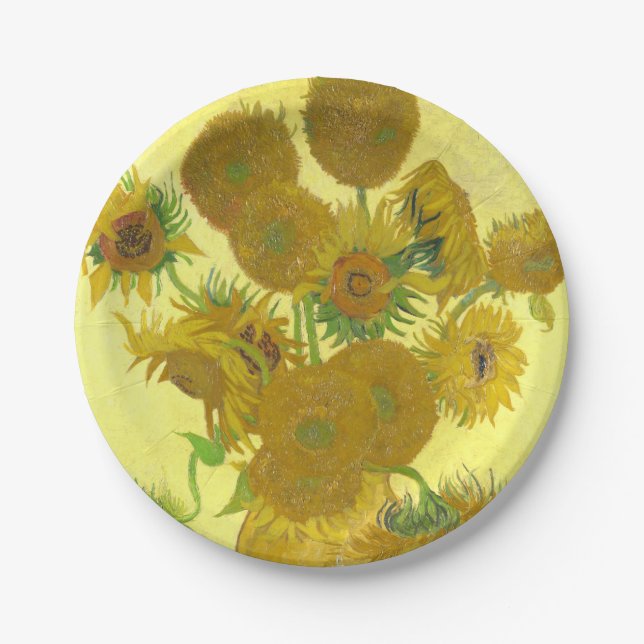 Sonnenblumen Van Gogh | | 1888 Pappteller (Vorderseite)
