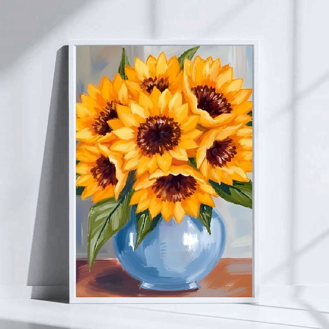 Sonnenblumen Vase Wasserfarbe Blume Bouquet Poster (Von Creator hochgeladen)