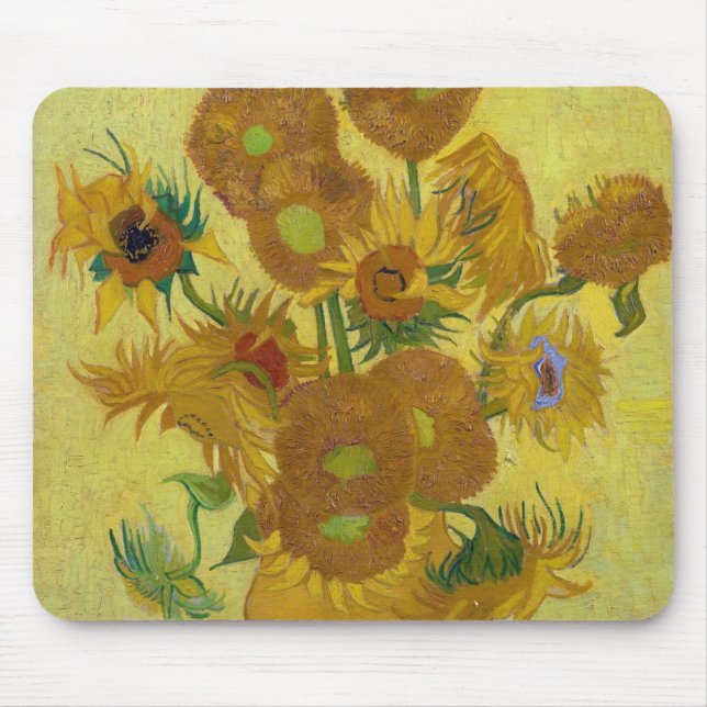 Sonnenblumen, Vincent van Gogh, 1889 Mousepad (Vorne)