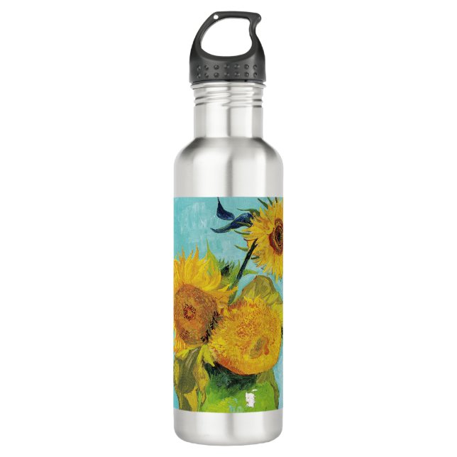 Sonnenblumen Vincent van Gogh Edelstahlflasche (Vorderseite)