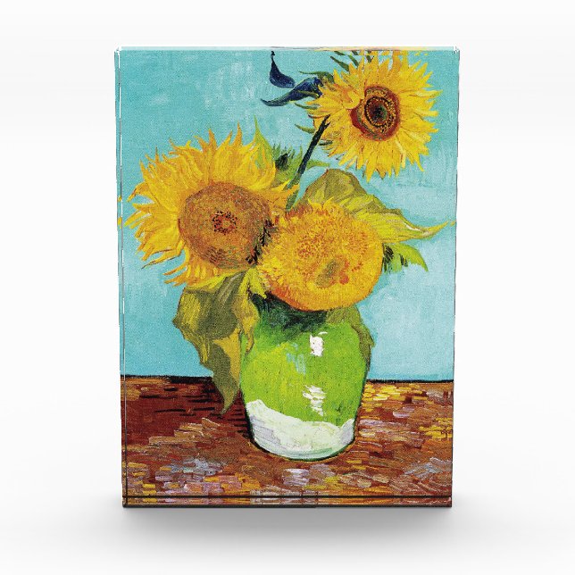 Sonnenblumen Vincent van Gogh Fotoblock (Vorderseite)