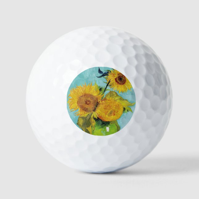 Sonnenblumen Vincent van Gogh Golfball (Vorderseite)