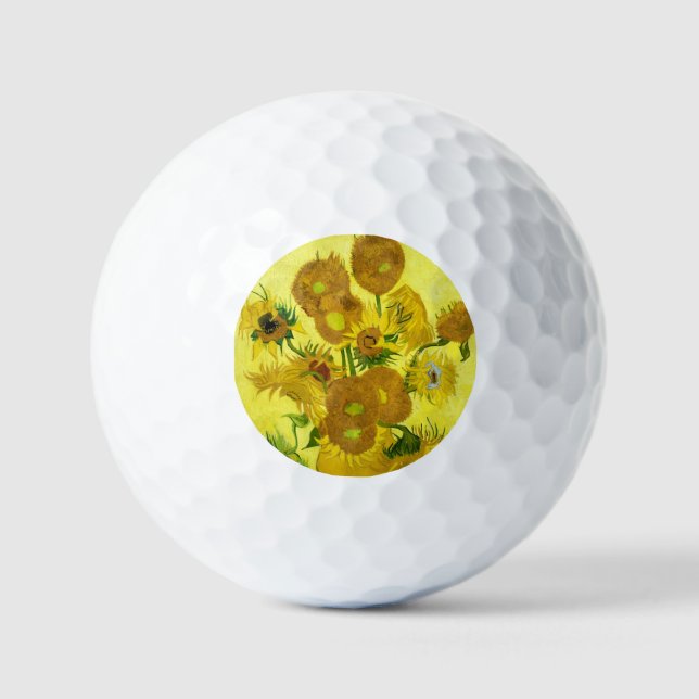 Sonnenblumen Vincent van Gogh Golfball (Vorderseite)