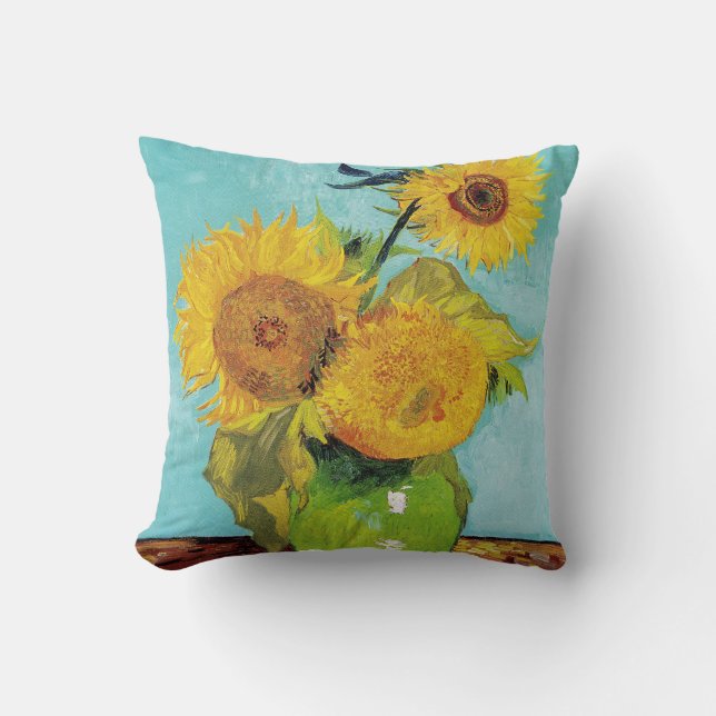 Sonnenblumen Vincent van Gogh Kissen (Vorderseite)