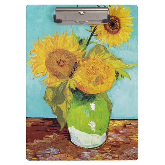 Sonnenblumen Vincent van Gogh Klemmbrett (Vorderseite)