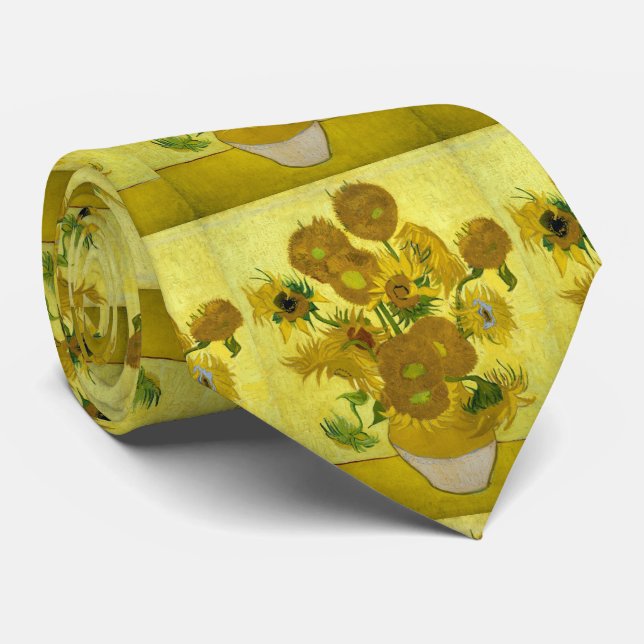 Sonnenblumen Vincent Van Gogh Krawatte (Gerollt)