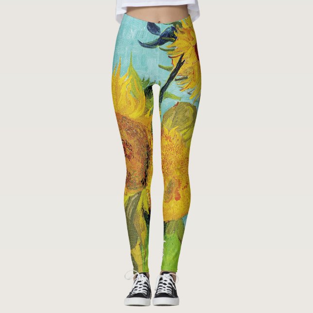 Sonnenblumen Vincent van Gogh Leggings (Vorderseite)