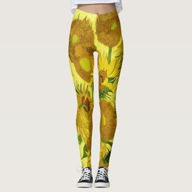 Sonnenblumen Vincent van Gogh Leggings (Vorderseite)
