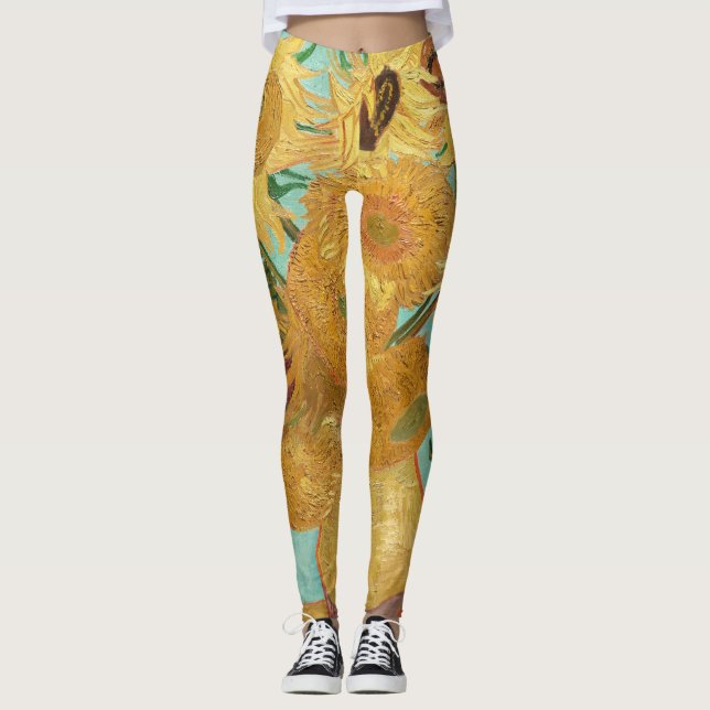 Sonnenblumen Vincent van Gogh Leggings (Vorderseite)
