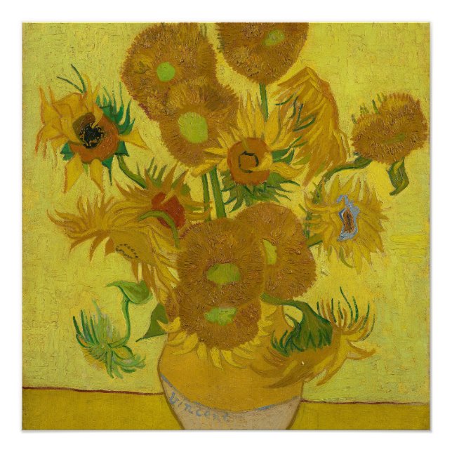Sonnenblumen - Vincent van Gogh Poster (Vorderseite)