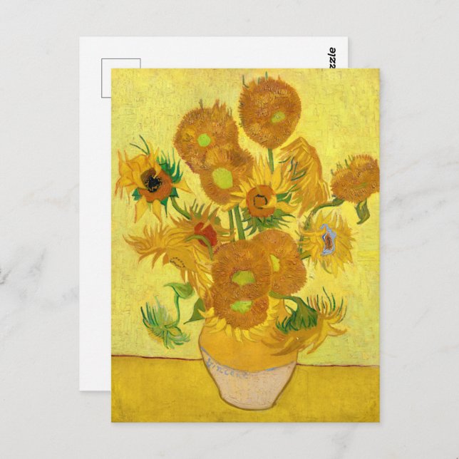 Sonnenblumen, Vincent van Gogh Postkarte (Vorne/Hinten)