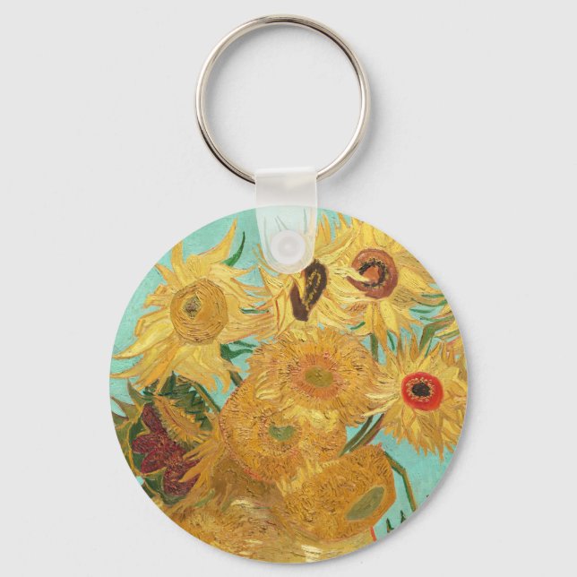 Sonnenblumen Vincent van Gogh Schlüsselanhänger (Vorderseite)