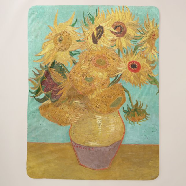 Sonnenblumen Vincent van Gogh Sherpadecke (Vorderseite)