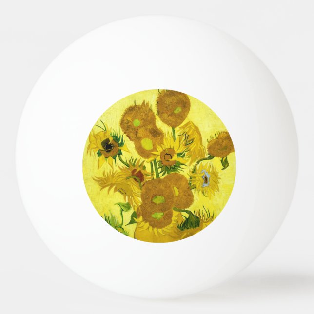 Sonnenblumen Vincent van Gogh Tischtennisball (Vorderseite)