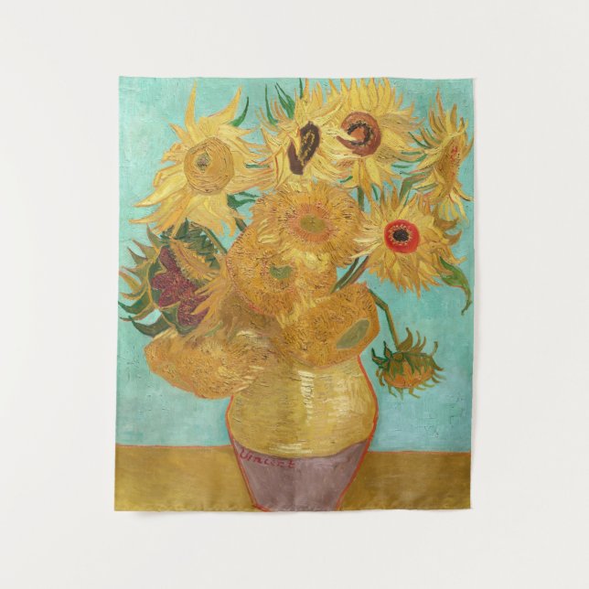 Sonnenblumen Vincent van Gogh Wandteppich (Vorderseite)