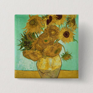Sonnenblumen Vincent van Goghs  , 1888 Button