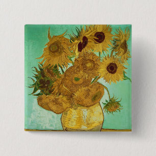 Sonnenblumen Vincent van Goghs  , 1888 Button