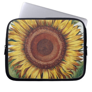 Sonnenblumen Vintag Damask Blume Art Laptopschutzhülle