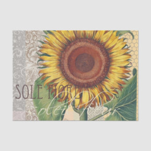 Sonnenblumen Vintag Damask Blume Art Seidenpapier