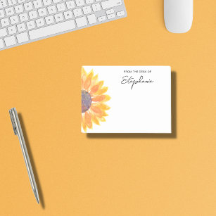Sonnenblumen vom Schreibtisch aus Personalisiert Post-it Klebezettel