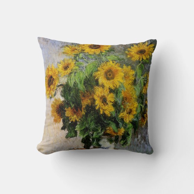 Sonnenblumen von Monet Kissen (Vorderseite)
