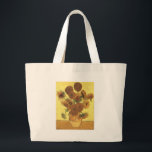 Sonnenblumen von Van Gogh Jumbo Stoffbeutel<br><div class="desc">Stillleben: Vase mit 15 Sonnenblumen Gemälde von Vincent van Gogh. Der Expressionismus ist nicht nur eine Möglichkeit, Dinge zu sehen, sondern auch eine Möglichkeit, sie zu machen, sie zu malen. Ein Expressionist malen nicht "flach" und in reinen Tönen - er bricht seine Töne auf und wendet sie mit einem liberalen...</div>