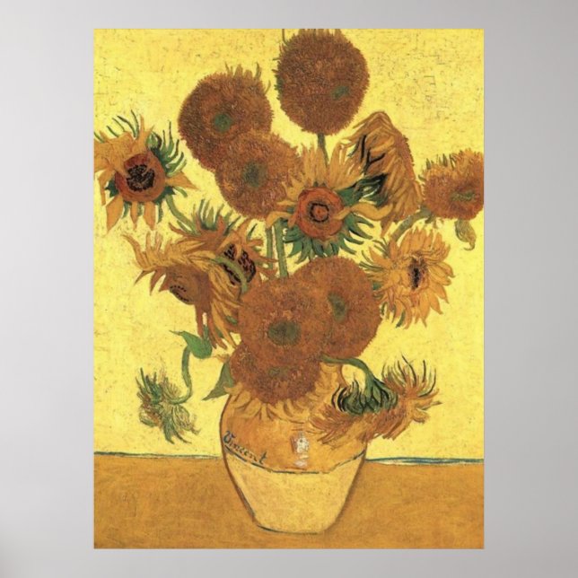 Sonnenblumen von Van Gogh Post-Impressionist Poste Poster (Vorne)