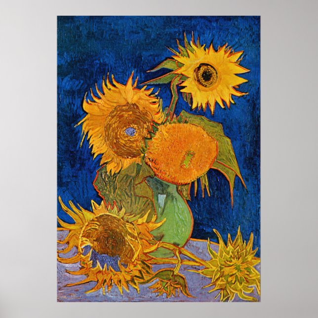 Sonnenblumen von Van Gogh Poster (Vorne)