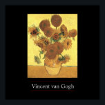 Sonnenblumen von Van Gogh Poster Print<br><div class="desc">Stillleben: Vase mit 15 Sonnenblumen Gemälde von Vincent van Gogh. Der Expressionismus ist nicht nur eine Möglichkeit, Dinge zu sehen, sondern auch eine Möglichkeit, sie zu machen, sie zu malen. Ein Expressionist malen nicht "flach" und in reinen Tönen - er bricht seine Töne auf und wendet sie mit einem liberalen...</div>
